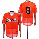 Orioles 8 Cal Ripken Jr Orange Mesh Throwback Jersey Dzhi,baseball caps,new era cap wholesale,wholesale hats